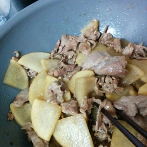 豚小間肉と大根の炒め煮